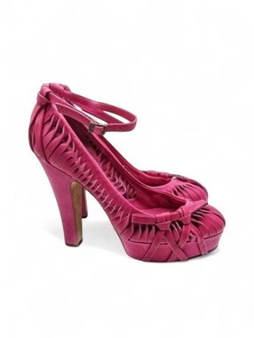 Vtg Christian Dior by John Galliano 2003 'Esca' Pink Platform Pumps Y2K - 39.5